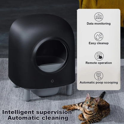 Automatic Smart Cat Litter Box-Black